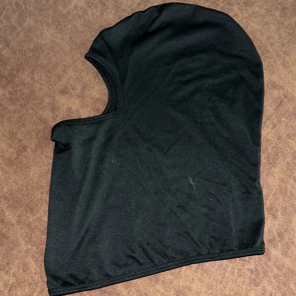 Black Microfiber Stretch Face Ski Mask